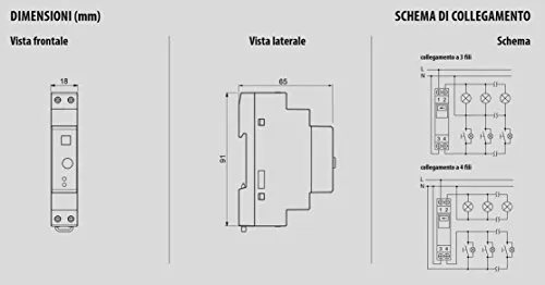 Vemer TE-300 VE766700 temporizzatore luci scale 16A multifunzione