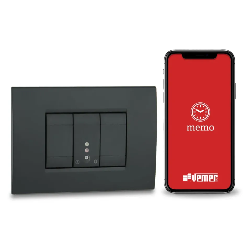 Vemer Mini Time VE798300 timer bluetooth incasso grigio 1 modulo