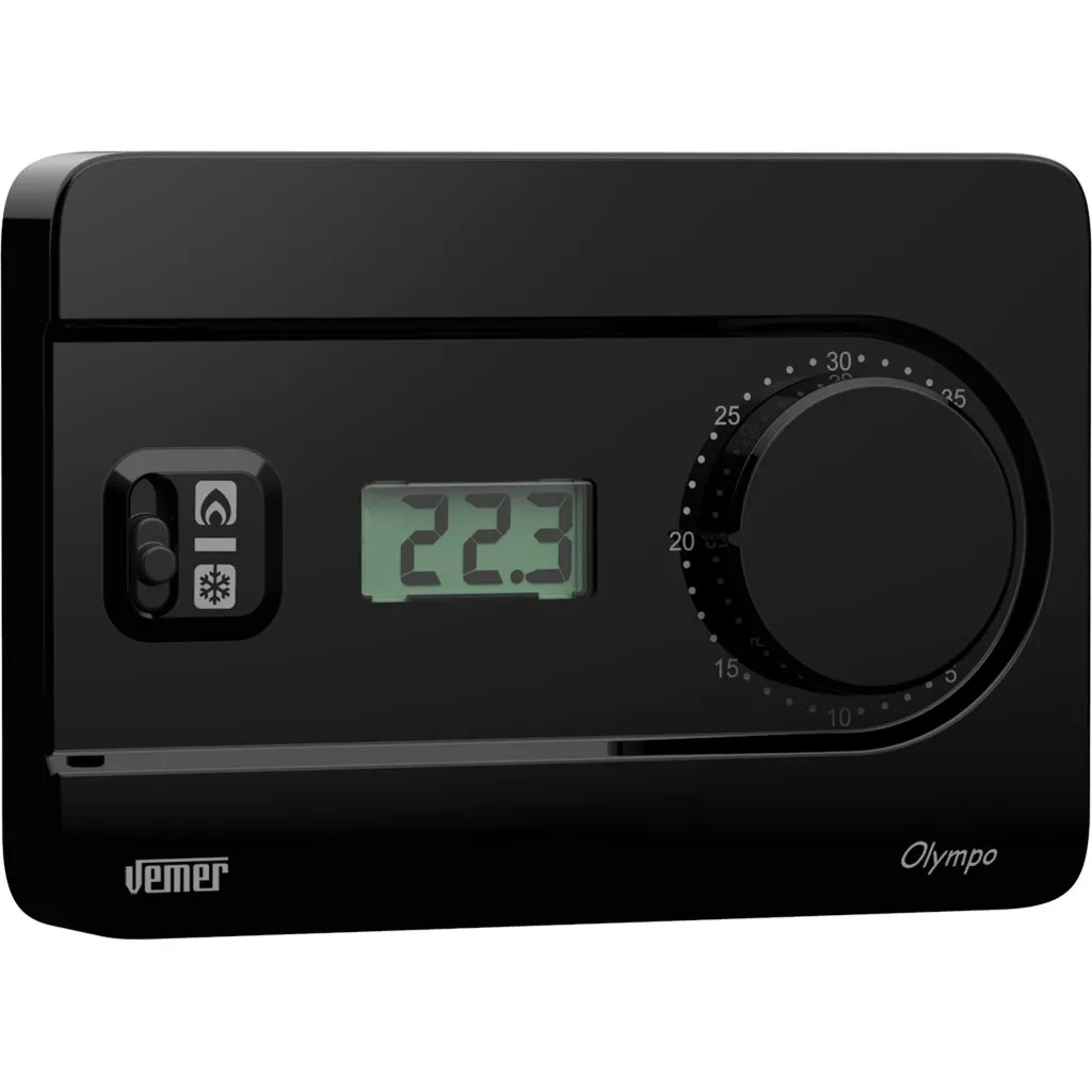Vemer Olympo LCD VE757900 termostato 230V bianco manopola