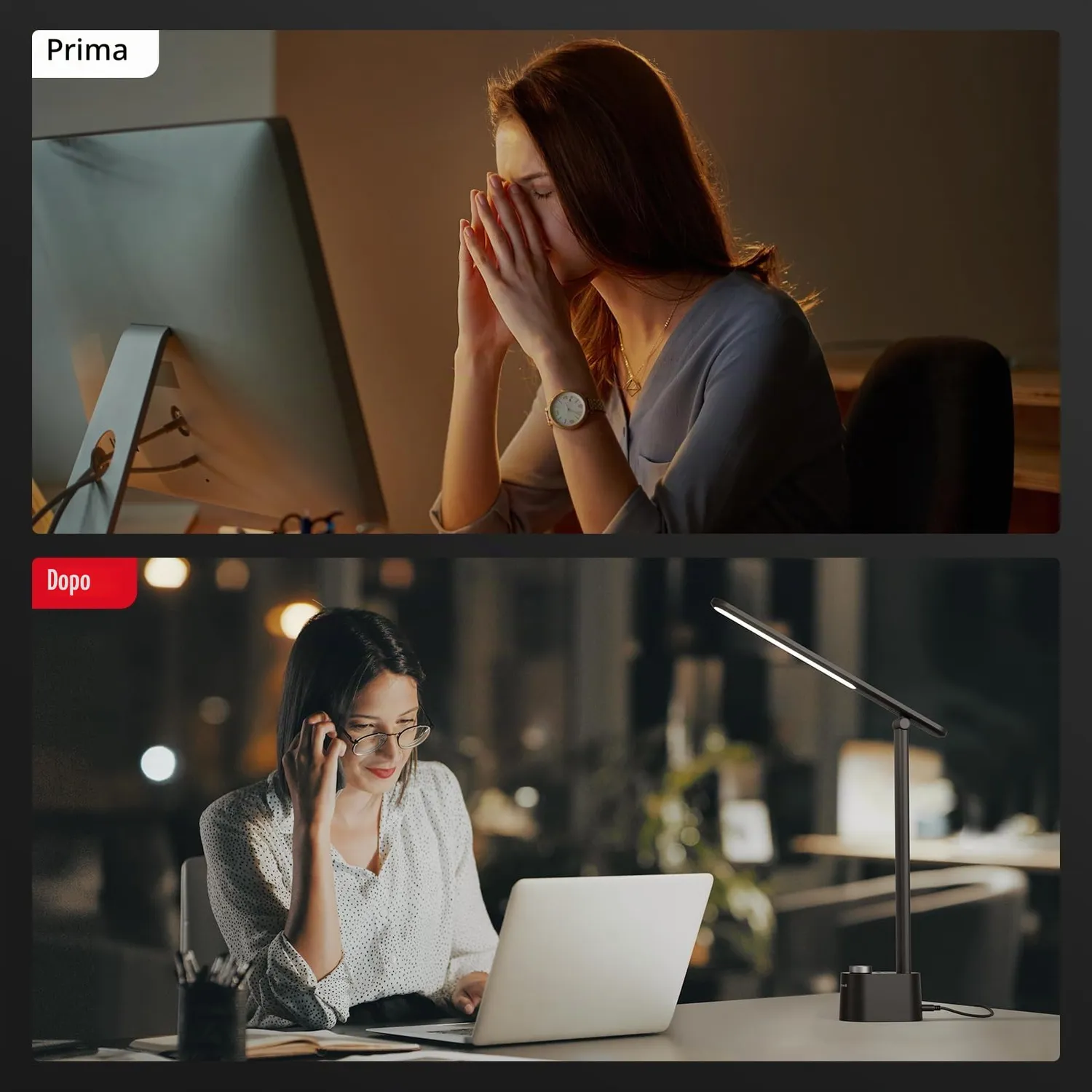 Honeywell HWL-H01 lampada scrivania LED nera USB