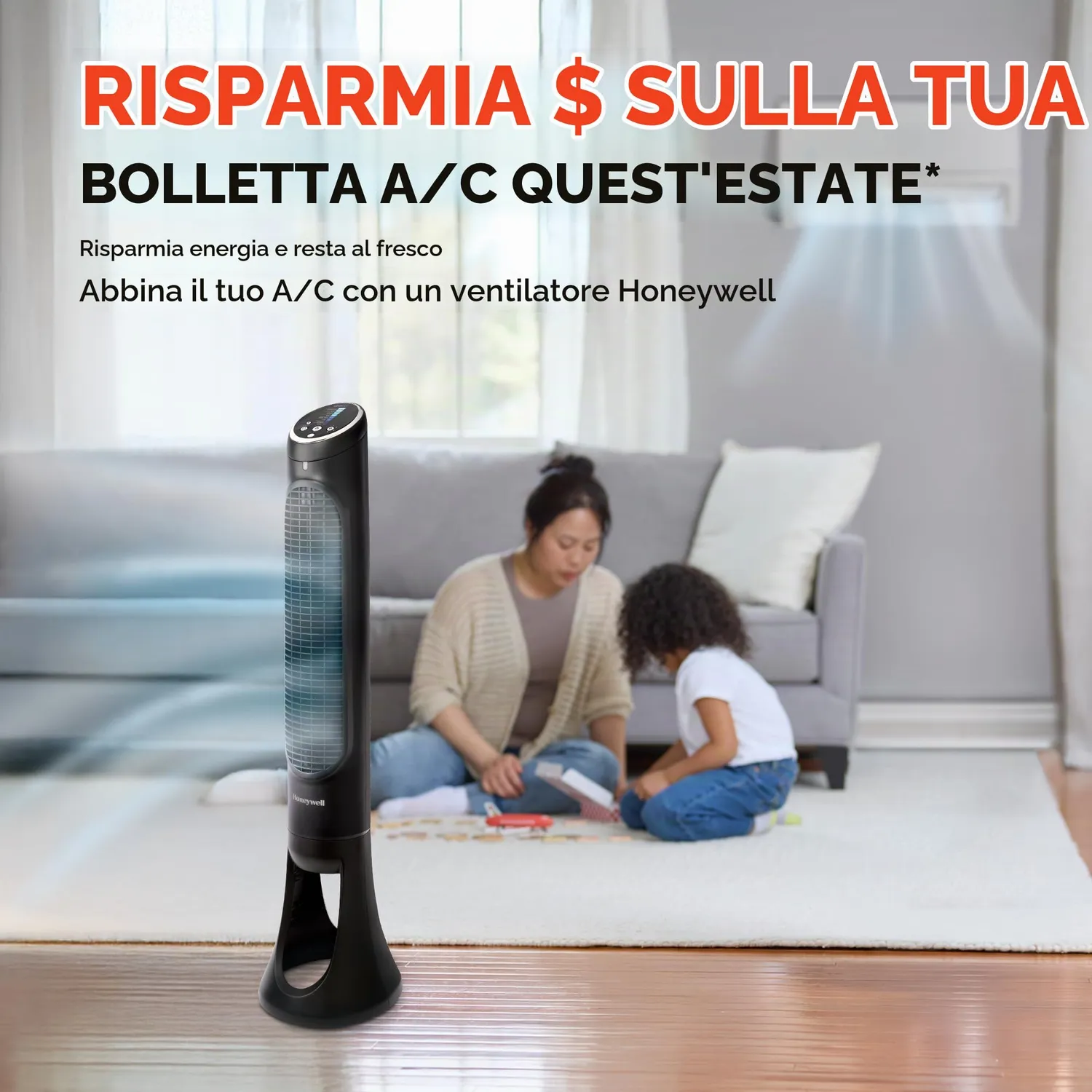 Honeywell QuietSet HYF290B ventilatore torre nero