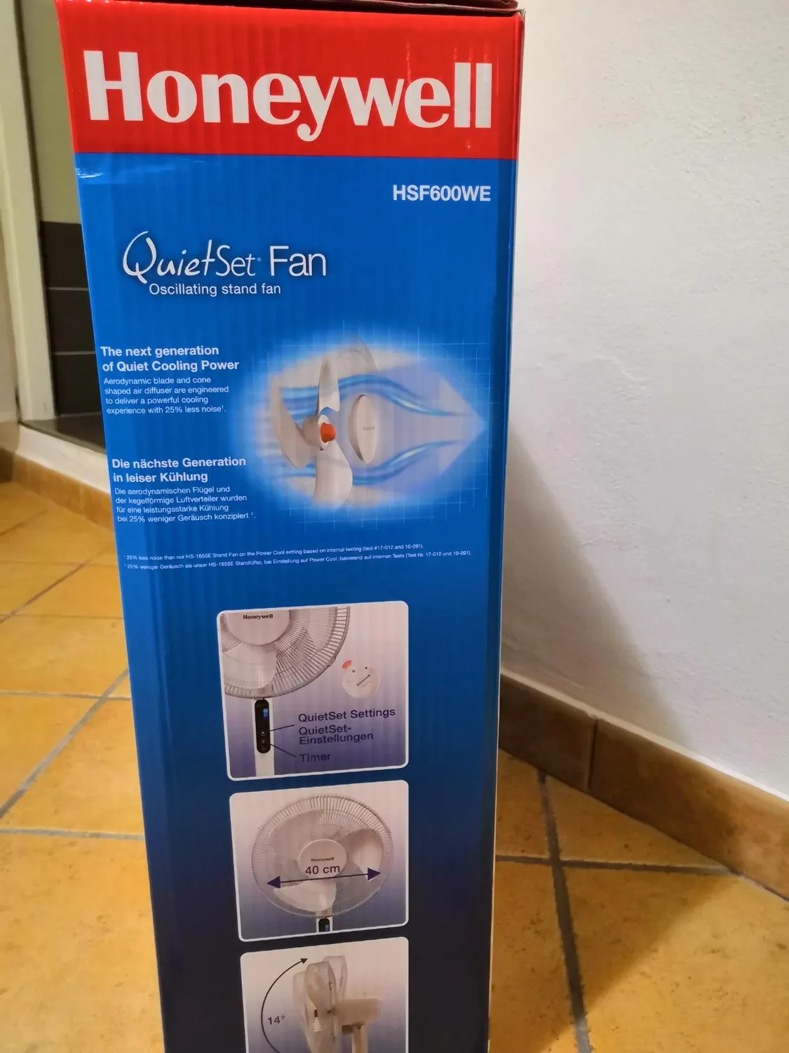 Honeywell QuietSet HSF600W ventilatore a piantana bianco silenzioso