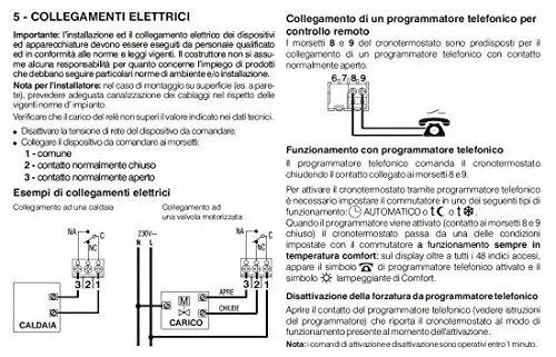 Perry 1CRCR308-G cronotermostato giornaliero bianco a pile display LCD