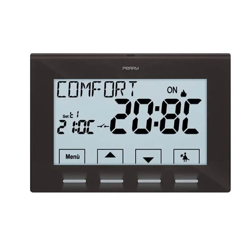 Perry 1TPTE028A Termostato a Pile Nero Antracite Inverno Estate