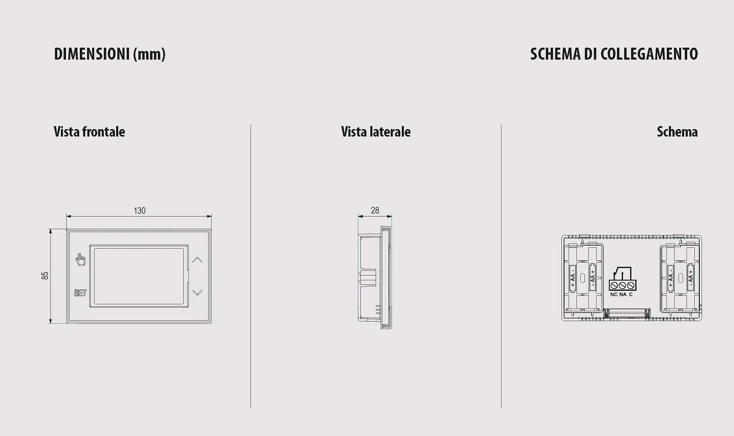 Vemer Tuo WiFi VE788600 termostato smart bianco batteria