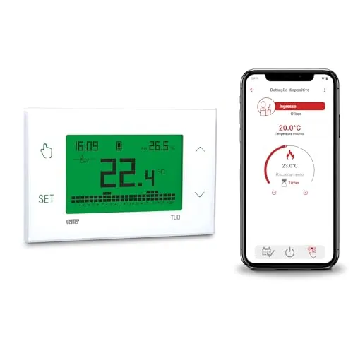 Vemer Tuo 4G VE795800 cronotermostato smart bianco con SIM