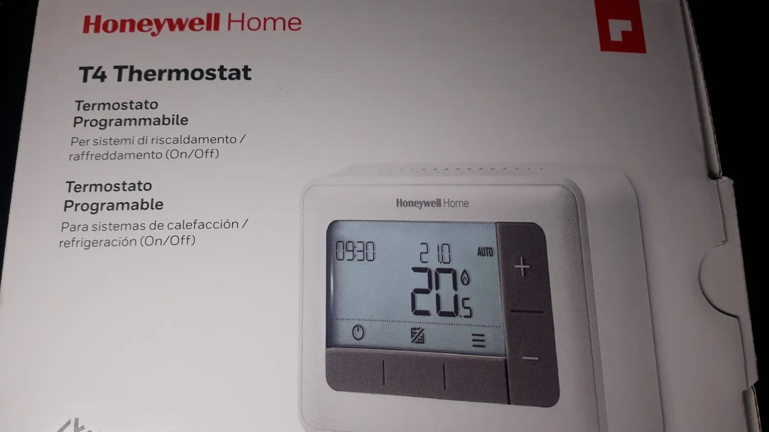 Honeywell T4 termostato a filo programmabile cablato