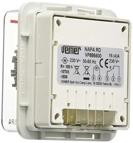 Vemer Napa-RD VP886600 interruttore orario giornaliero 72x72