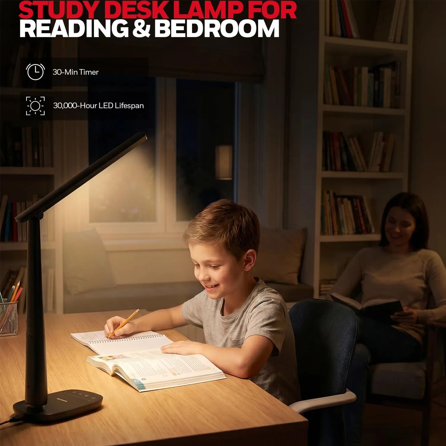 Honeywell lampada da scrivania LED nera USB dimmerabile spettro