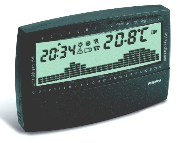 Perry Compact Easy 1CRCR018AS cronotermostato nero settimanale