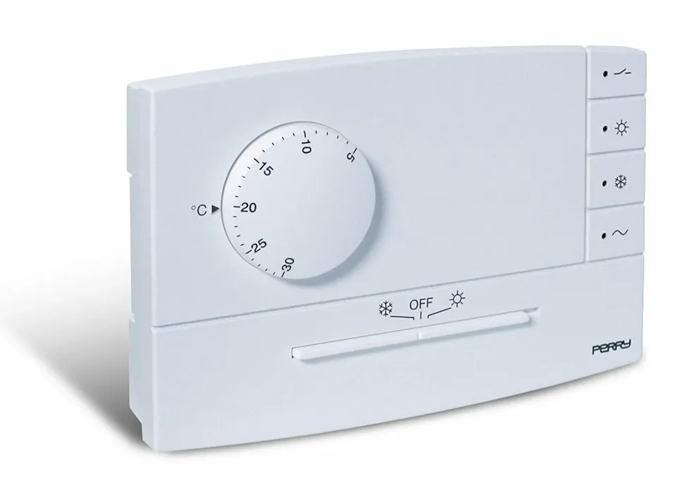 Perry 1TPTE503B termostato elettronico parete bianco 5-30°C