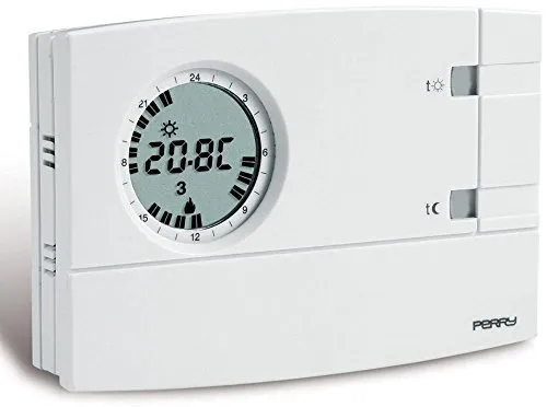 Perry 1CRCR309/S cronotermostato settimanale a batterie bianco