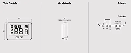 Vemer Thalos Key VE719100 termostato nero a batteria