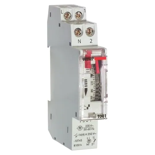 Vemer T001 VE786900 interruttore orario 1 modulo bianco 16A