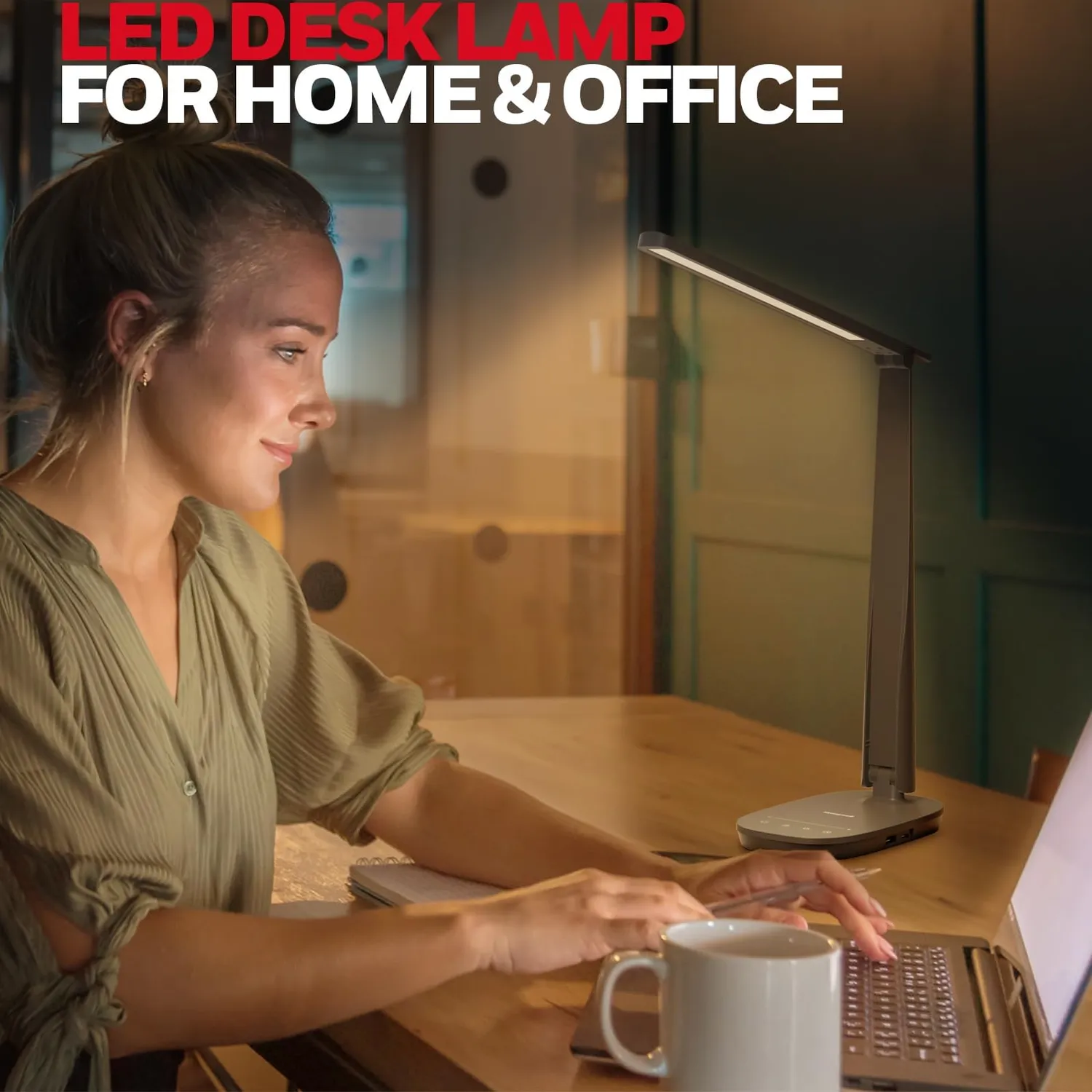 Honeywell HWT-H2 lampada scrivania LED nera USB-C