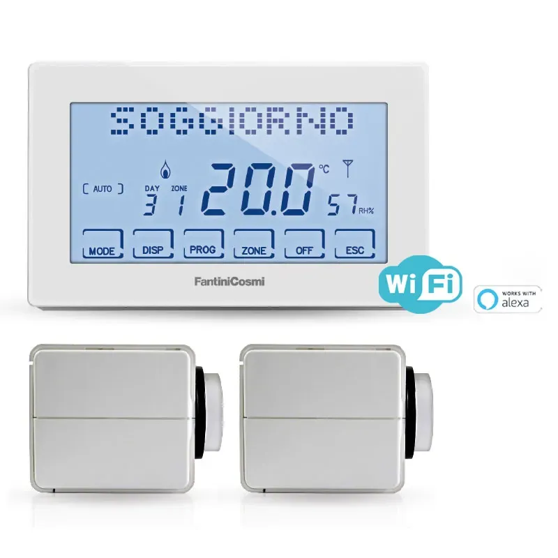 Fantini Cosmi CH180K2 kit cronotermostato WiFi wireless 2 zone