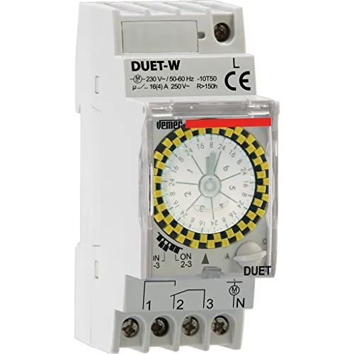 Vemer Duet-D VP879100 interruttore orario giornaliero 2 DIN 16A