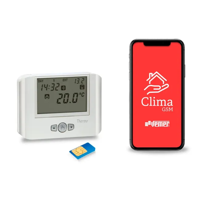 Vemer Thermo GSM VE715900 termostato da parete GSM bianco