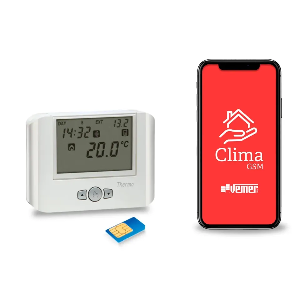 Vemer Thermo GSM VE715900 termostato da parete GSM bianco