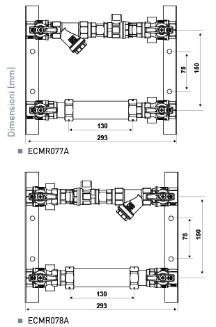Fantini Cosmi ECMR077A ECMR078A modulo contabilizzazione preassemblato
