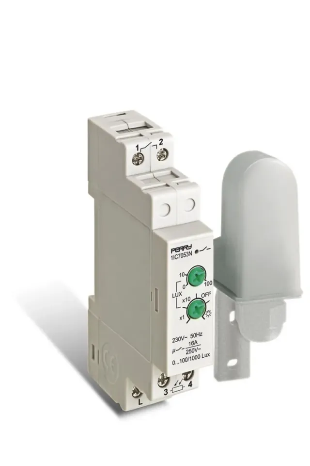 Perry 1IC7053N interruttore crepuscolare con sonda esterna bianco