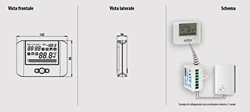 Vemer Mithos RF set cronotermostato wireless bianco settimanale