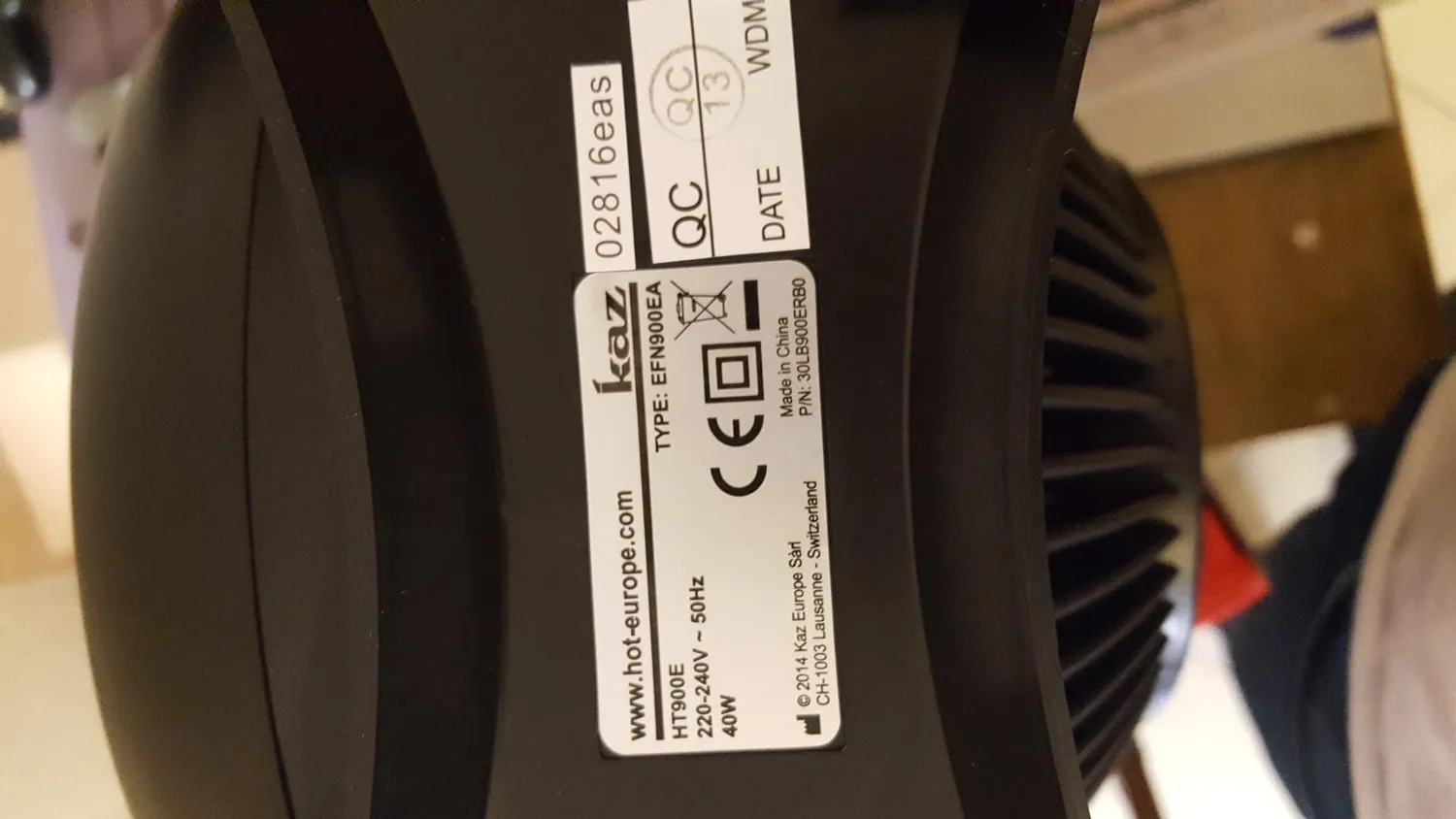 Honeywell TurboForce HT900E ventilatore nero 3 velocità