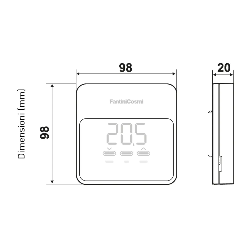 Fantini Cosmi C900Q Cronotermostato WiFi Batterie