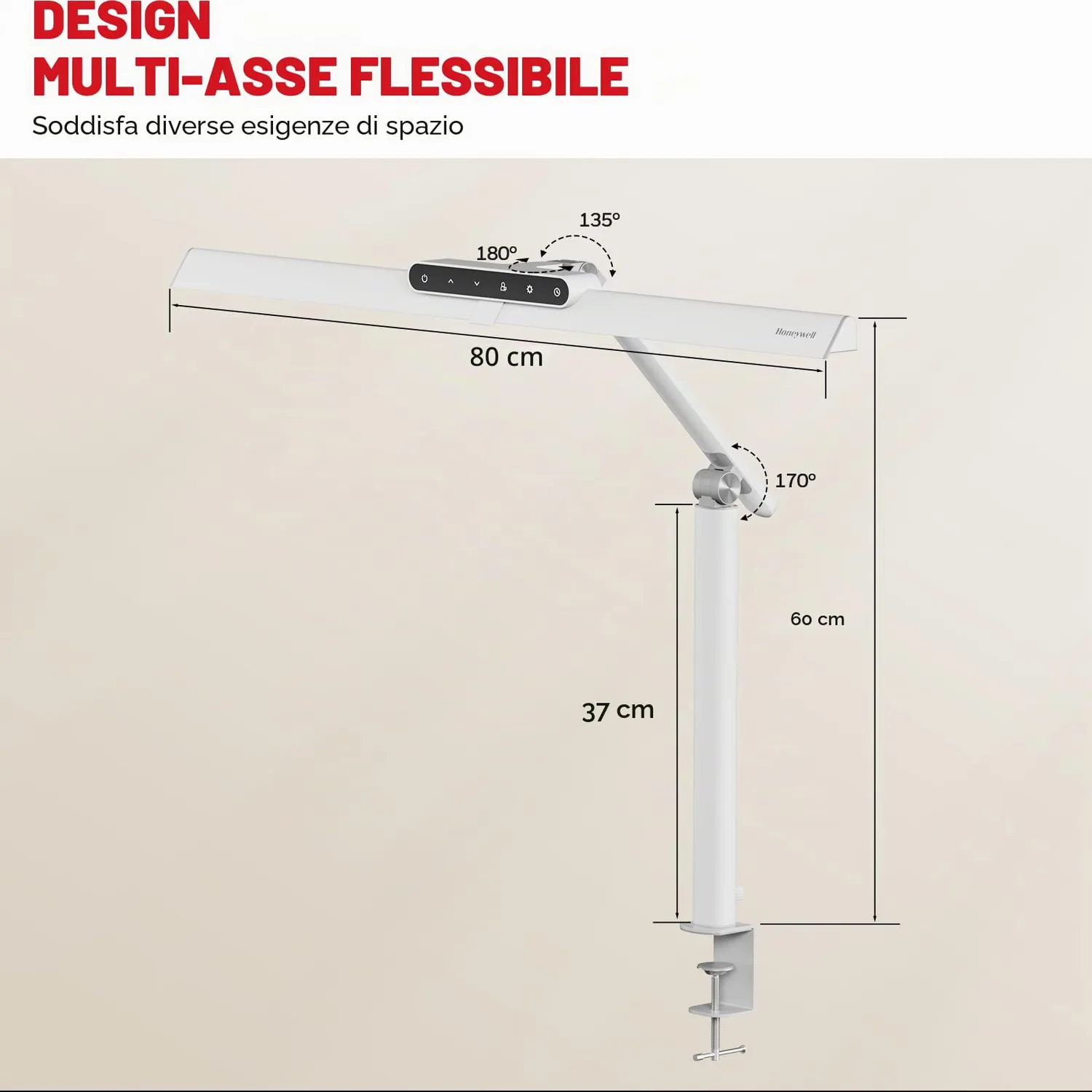 Honeywell Sunturalux HJ1 lampada a pinza LED Bianco 1200LM
