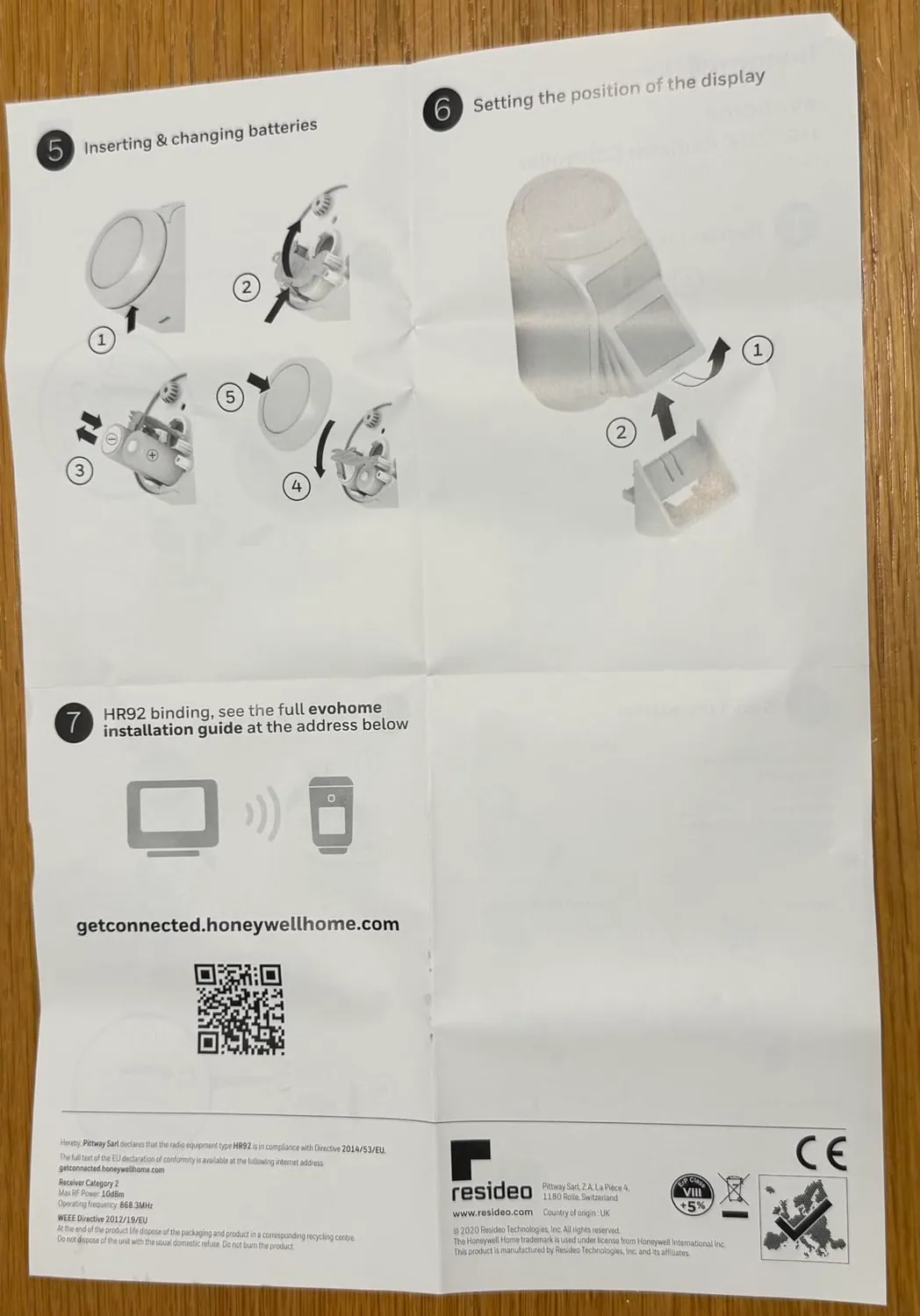 Honeywell Home evohome THR92H1002 testina radiatore wireless bianca