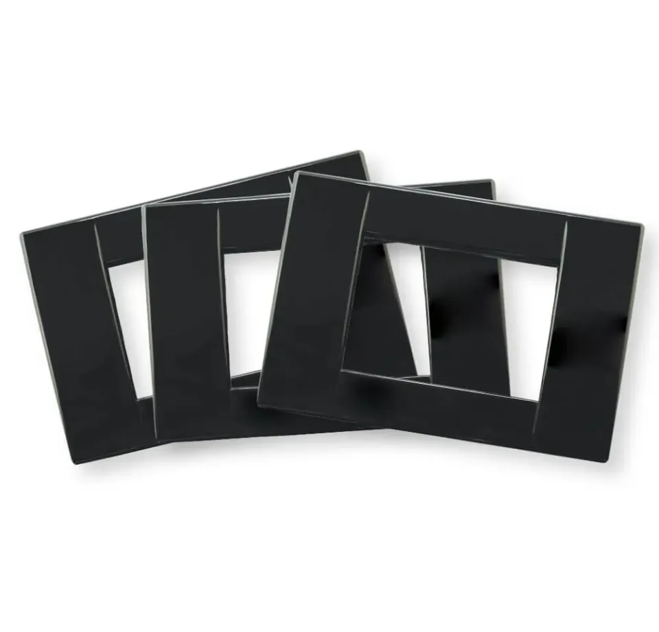 IMIT kit placche nere termostati incasso DIN503