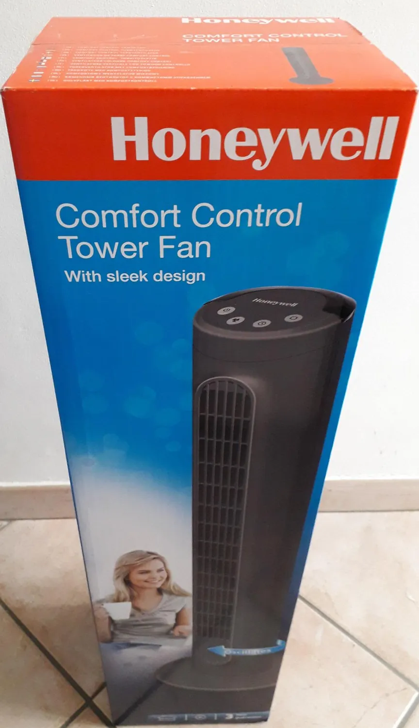 Honeywell HYF1101E ventilatore a torre grigio con timer