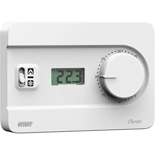 Vemer Olympo LCD VE757900 termostato 230V bianco manopola