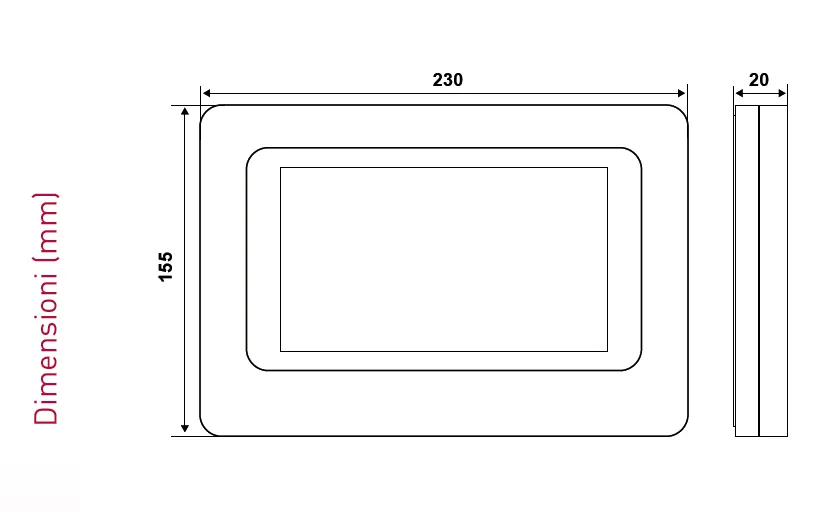 Fantini Cosmi ODTS7AL tablet parete domotica MiA alluminio