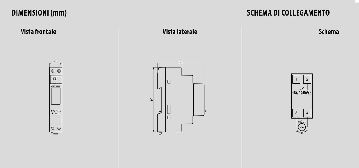 Vemer Micro D giornaliero interruttore orario 1 modulo