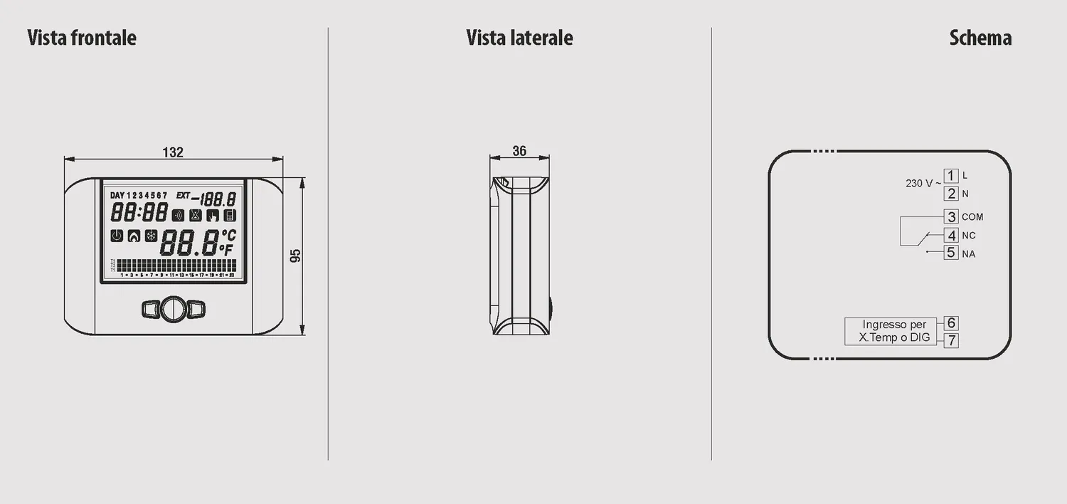 Vemer Thermo GSM VE715900 termostato da parete GSM bianco