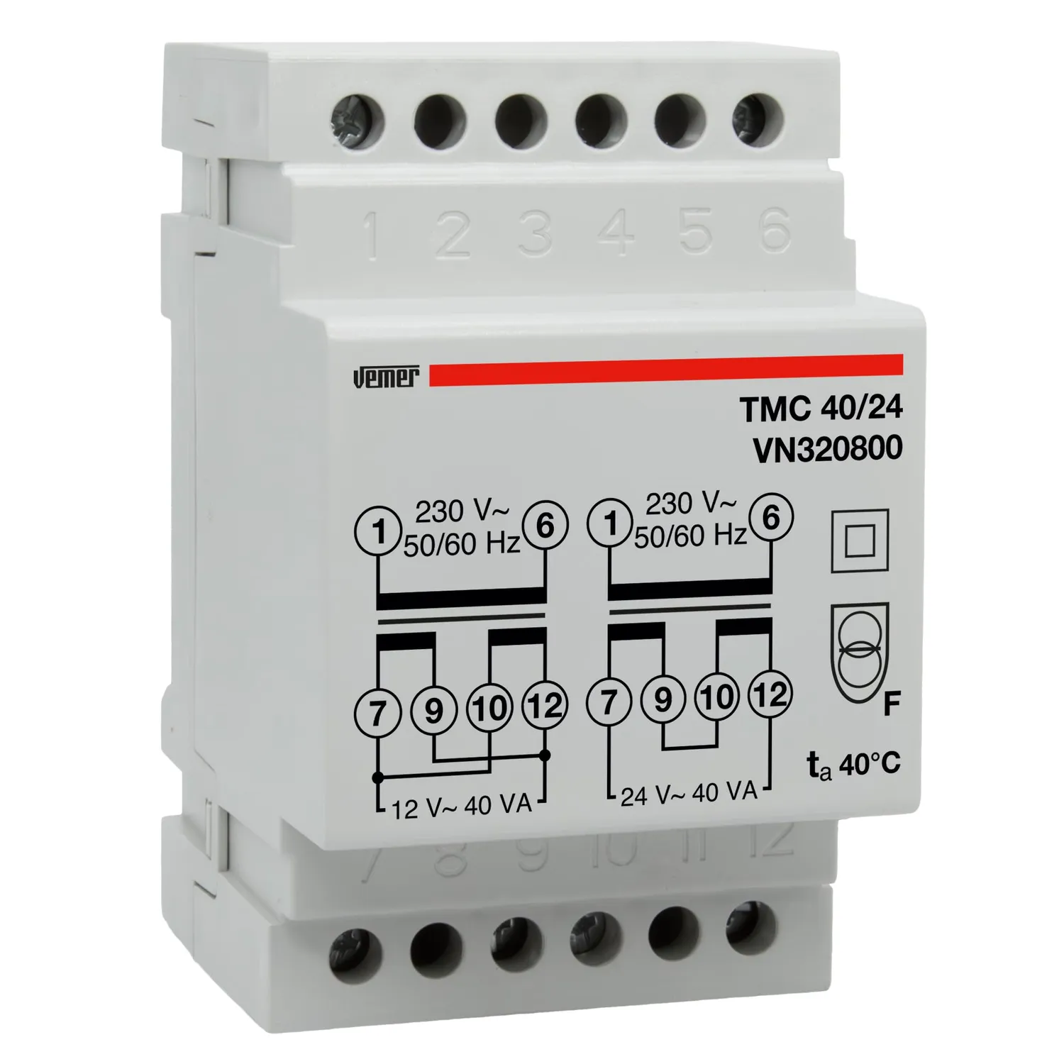 Vemer TMC 15/12 VN316600 trasformatore sicurezza 15VA 12V