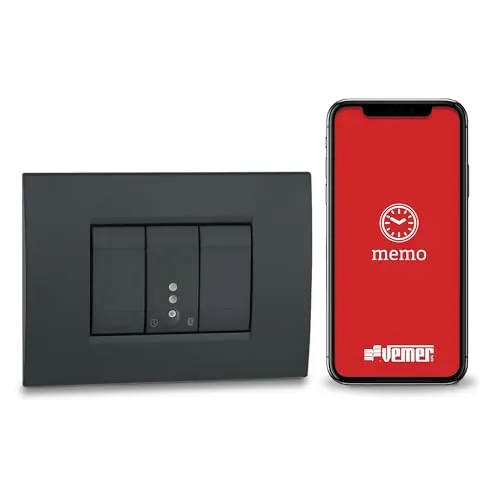 Vemer Mini Time VE798300 timer bluetooth incasso grigio 1 modulo