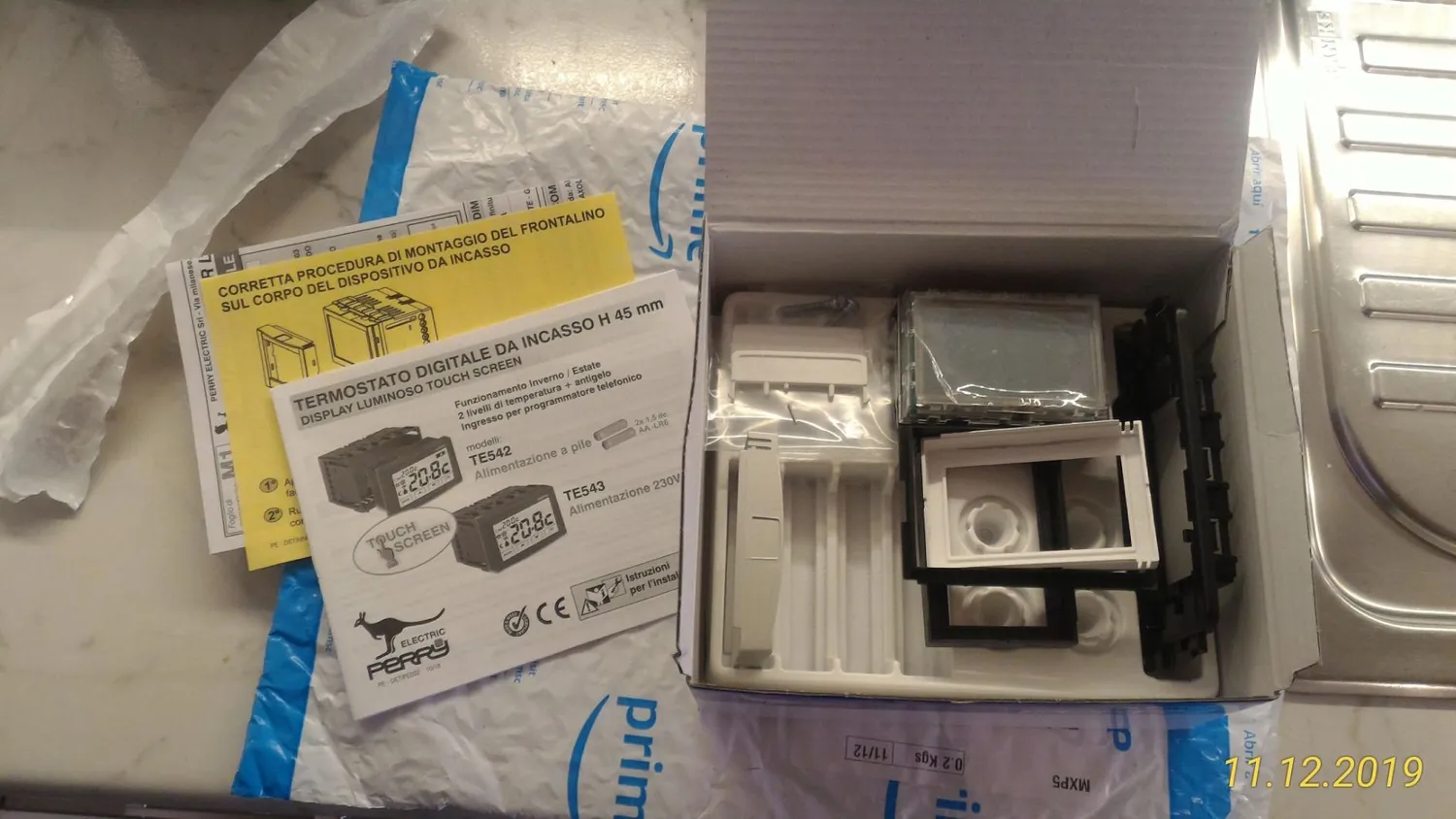 Perry Moon Soft Touch 1TITE543 termostato da incasso digitale